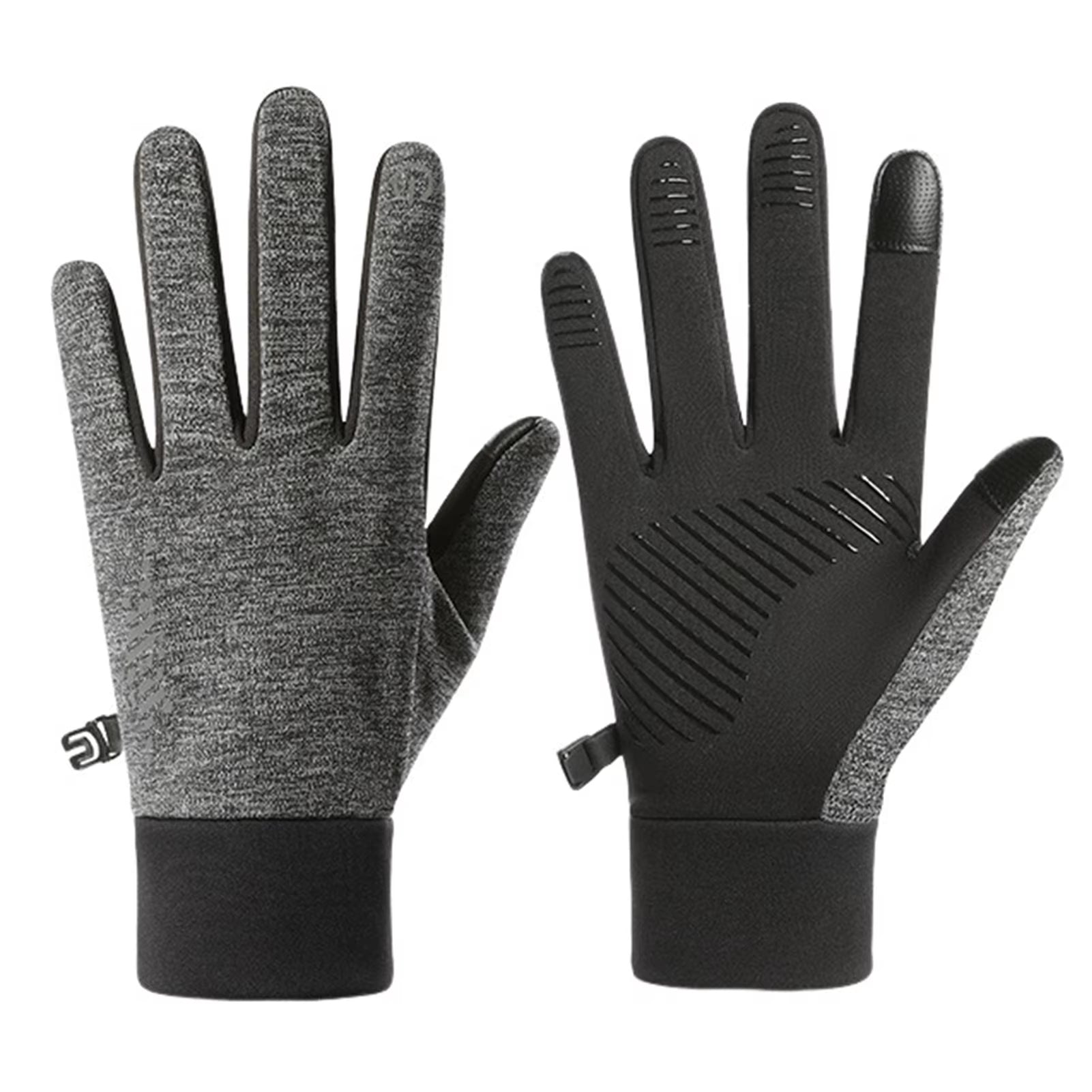 Winter Gloves Men Women Thermal Windproof Running Touch Screen Gloves Unisex Warm Anti-Slip Lined Cold Weather Glove Outdoor